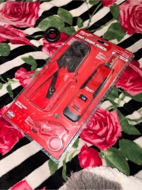 Milwaukee Red Strip, Crimp & Punch Tool Set - Red